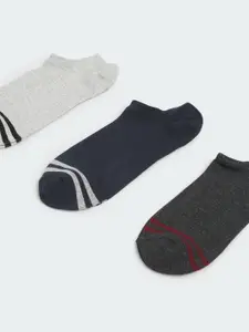 max Men Pack of 3 Striped Ankle-Length Socks