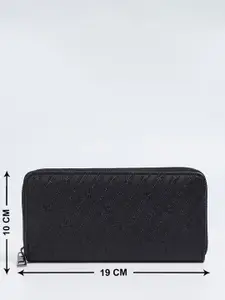 max Textured Zip Around Wallet