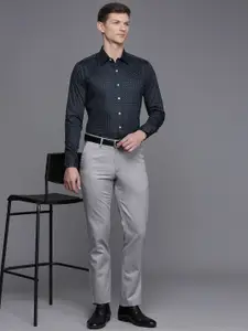 Louis Philippe Pure Cotton Slim Fit Geometric Printed Formal Shirt