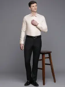 Louis Philippe Pure Cotton Slim Fit Grid Tattersall Checked Formal Shirt