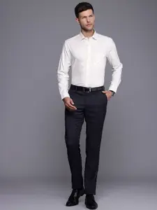 Louis Philippe Pure Cotton Slim Fit Opaque Printed Formal Shirt