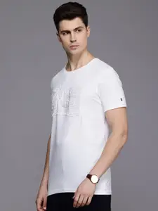 Louis Philippe Sport Embossed Effect Slim Fit T-shirt