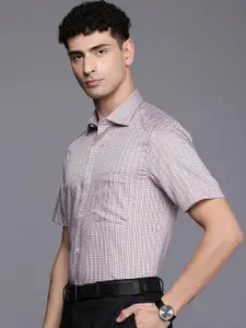 Louis Philippe Pure Cotton Classic Fit Opaque Checked Formal Shirt