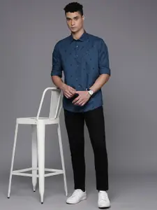 Louis Philippe Jeans Pure Cotton Slim Fit Opaque Printed Casual Shirt
