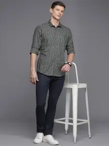 Louis Philippe Jeans Men Slim Fit Tartan Checked Pure Cotton Casual Shirt