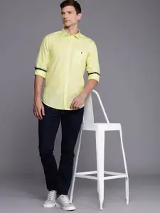 Louis Philippe Jeans Pure Cotton Super Slim Fit Opaque Casual Shirt