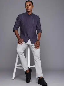 Louis Philippe Sport Super Slim Fit Striped Casual Shirt