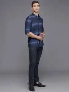 Louis Philippe Sport Super Slim Fit Striped Casual Shirt