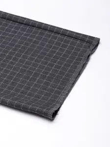 Louis Philippe Checked Slim Fit Formal Trousers