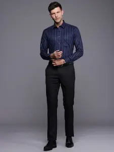 Louis Philippe Pure Cotton Slim Fit Striped Formal Shirt