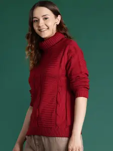 DressBerry Acrylic Cable Knit Pullover