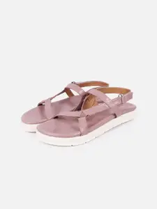 DressBerry Pink Strappy Open Toe Flats