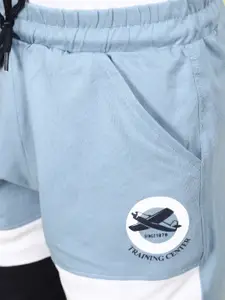 V-Mart Boys Colourblocked Regular Fit Cotton Shorts