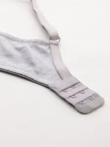 DressBerry Grey Full Coverage Non Padded Everyday Bra - All Day Comfort