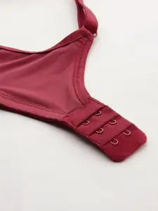 DressBerry Maroon Full Coverage Lightly Padded Everyday Bra - All Day Comfort