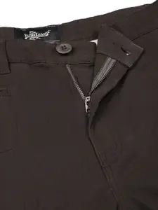 The Roadster Lifestyle Co. Men Olive Pure Cotton Loose-Fit Cargos