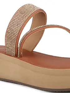 Inc 5 Embellished One Toe Flatform Heels