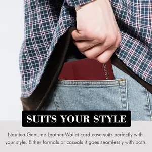 Nautica Men RFID Leather Two Fold Wallet