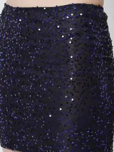 Trend Arrest Sequined A-Line Mini Skirt