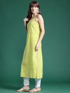 Indo Era Chevron Printed Pure Cotton Kurta