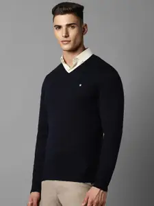 Louis Philippe V-Neck Pure Cotton Pullover