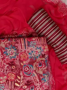 Peachmode Floral Printed Unstitched Dress Material