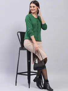 Monte Carlo Round Neck Woollen Cardigan Sweater