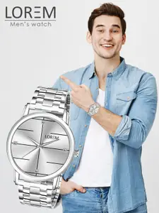 LOREM Men Dial & Bracelet Style Straps Analogue Watch LR119-A