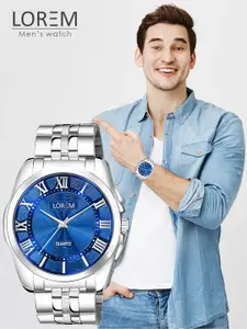 LOREM Men Dial & Stainless Steel Bracelet Style Straps Analogue Watch LR126-A