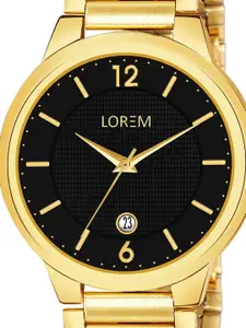 LOREM Men Round Dial & Bracelet Style Straps Analogue Watch LR135-A