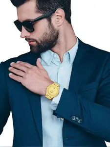 LOREM Men Embellished Dial & Bracelet Style Straps Analogue Watch LR137-A