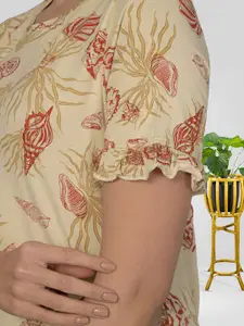 MAYSIXTY Floral Printed Nightdress