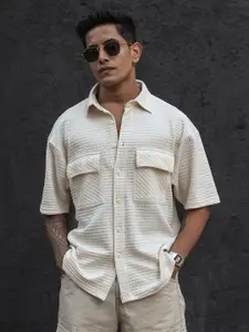 Powerlook Men Horizontal Stripes Opaque Striped Casual Shirt