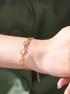 Unniyarcha Silver 92.5 Gold-Plated Wraparound Bracelet