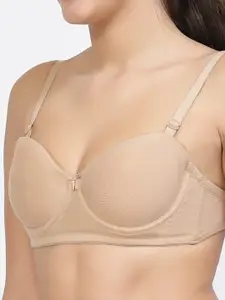Inner Sense 2Pcs Medium Coverage Padded Underwired Strapless Anti Microbial T-shirt Bras
