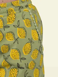 MAYSIXTY Women Printed Pure Cotton Lounge Pants