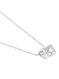 Peora Silver-Plated Cubic Zirconia Studded Pendants With Chains