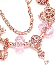 Peora  Rose Gold-Plated Charm Bracelet