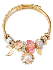 Peora Women Gold-Plated Wraparound Bracelet