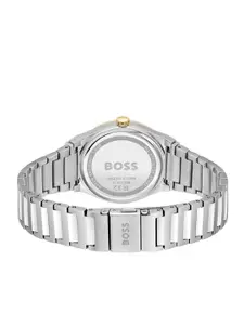 BOSS Women Candor Brass Embellished Dial & Stainless Steel Straps Analogue Watch 1502734