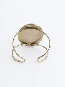 PANASH Artificial Stones Gold Plated Cuff Bracelet