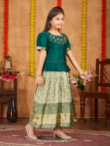 Aarika Girls Embroidered Ready to Wear Lehenga & Blouse