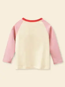 INCLUD Girls Typography Printed Round Neck Raglan Sleeve T-shirt