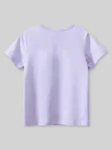 INCLUD Girls Round Neck Graphic Printed Cotton Short Sleeves T-shirt