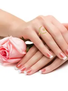 Vighnaharta Gold-Plated Cubic Zirconia Adjustable Finger Ring