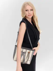 LOREM Textured Zip Detail Hand Bag