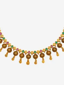 Kushal's Fashion Jewellery Gold-Plated Antique Necklace