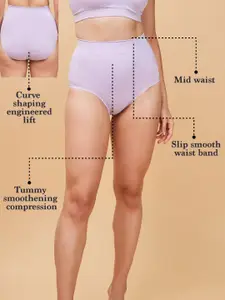 Enamor Mid-Waist Tummy Tucker With Slip-Proof Comfort Hipster Briefs