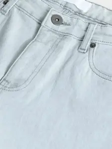 Snitch Men Blue Relaxed Fit Heavy Fade Stretchable Jeans