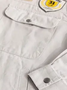 Snitch Grey Classic Cotton Casual Shirt